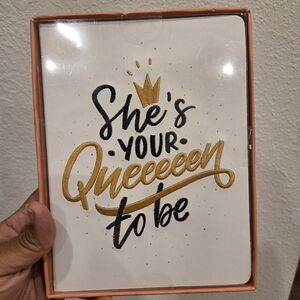 Izzy & Liv Queen Themed Notebook with Gold Accents NEW Bridal